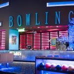Bowling Center Sign and Desk
