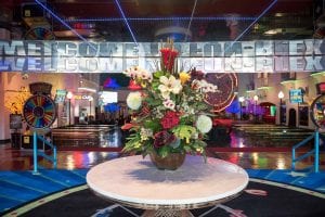 Houston Funplex - Entrance Table with Flowers