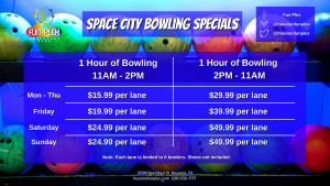 1 hour of bowling rates ad